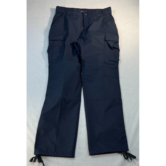 511 Tactical‎ Cargo Pants 35-39 x 31 Adjustable Black Workwear Grunge - Picture 1 of 16